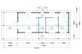 Dom drewniany całoroczny TOSCANA (44+44 mm, z izolacją), 53 m² - z tarasem 29 m² specification 1