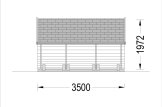 Sauna ogrodowa beczka HELGA 35 (46 mm), 3.5 m, ⌀ 1.97 m specification 3