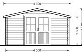 Domek ogrodowy drewniany PALMA (34 mm), 4x4 m, 16 m² specification 2