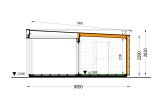 Domek ogrodowy drewniany INES PLUS z frontowym tarasem (34 mm + elewacja, z izolacją), 6x6 m, 36 m² specification 6