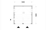 Garaż drewniany dwustanowiskowy SILVIA DUO (34 mm + elewacja), 6x6 m, 36 m² specification 1