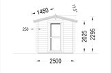 Sauna ogrodowa zewnętrzna ELDA (44 mm), 2,5x3,2 m, 8 m² specification 2