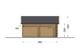 Garaż drewniany dwustanowiskowy TWIN DUO (44 mm), 6x6 m, 36 m² specification 4