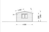 Wiata garażowa drewniana CLASSIC z pomieszczeniem gospodarczym i ścianą boczną, 4x7,5 m specification 4