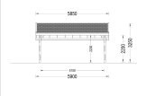 Wiata garażowa drewniana na 2 samochody CORA DUO 5,9x5,9 m specification 3