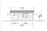 Domek ogrodowy drewniany SHANON (34 mm), 4 x 5,75 m, 16 m² - z tarasem 7 m² specification 3
