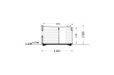 Dom drewniany letniskowy BELLA 1 (44 mm + elewacja), 46 m² specification 6