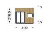 Domek ogrodowy drewniany PREMIUM L (34 mm + elewacja, z izolacją), 3x3 m, 9 m² specification 2