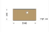 Sauna ogrodowa zewnętrzna DELLA (34 mm + elewacja), 5,1 x 5,1 m, 22 m² specification 3