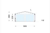 Garaż drewniany dwustanowiskowy SILVIA DUO (34 mm + elewacja), 6x6 m, 36 m² specification 6