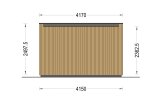 Domek ogrodowy drewniany PREMIUM (34 mm + elewacja, z izolacją), 4,1 x 2,4 m, 10 m² specification 4