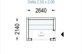 Sauna ogrodowa zewnętrzna DELLA (34 mm + elewacja), 2,6 x 2,1 m, 3,8 m² specification 1