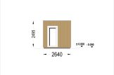 Sauna ogrodowa zewnętrzna DELLA (34 mm + elewacja), 4,6 x 2,6 m, 9,3 m² specification 2
