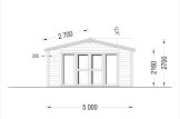 Sauna ogrodowa zewnętrzna ELDA (44 mm), 5x5 m, 25 m² (3 pomieszczenia) specification 2