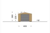 Garaż drewniany SILVIA (34 mm + elewacja), 4x6 m, 24 m² specification 2