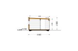 Dom drewniany letniskowy BELLA 1 (44 mm + elewacja, z izolacją), 46 m² specification 6