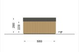 Garaż drewniany dwustanowiskowy SILVIA DUO ALT (34 mm + elewacja), 6x6 m, 36 m² specification 4
