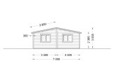 Dom drewniany letniskowy UZES (66 mm), 70 m² specification 3