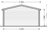 Domek ogrodowy drewniany PALMA (34 mm), 4x4 m, 16 m² specification 4
