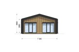 Dom drewniany całoroczny - mieszkalny ROBERTA RV (z izolacją, WT2021), 95 m² specification 3