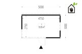 Domek ogrodowy drewniany PREMIUM (paneli SIP), 5x3 m, 15 m² specification 1
