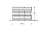 Domek ogrodowy drewniany AIDA PLUS (28 mm), 5x3 m, 9 m² - z tarasem 6,5 m² specification 5