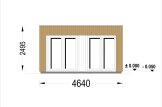 Sauna ogrodowa zewnętrzna DELLA (34 mm + elewacja), 4,6 x 2,1 m, 7,2 m², taras 6,7 m² specification 5