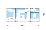 Dom drewniany letniskowy PREMIUM (34 mm + elewacja), 10,5 x 4,5 m, 47 m² specification 1