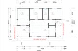 Dom drewniany całoroczny LINDA (44+44 mm, z izolacją), 78 m² - z tarasem 15 m² specification 1