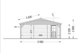 Wiata garażowa drewniana CLASSIC z pomieszczeniem gospodarczym, 7,7x6 m specification 2