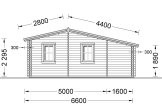 Dom drewniany całoroczny DIJON (44+44 mm, z izolacją), 44 m² specification 4