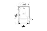 Garaż drewniany SILVIA F (34 mm + elewacja), 3,4x5,4 m, 20 m² specification 1