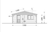 Garaż drewniany dwustanowiskowy MULTI (44 mm) 6x6 m, z wiatą 3x6 m specification 3