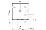 Domek letniskowy całoroczny ANGERS (44+44 mm, z izolacją PLUS), 36 m² - z tarasem 19 m² specification 1