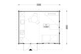 Domek ogrodowy drewniany WISSOUS (34 mm), 5x4 m, 20 m² specification 1