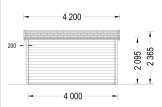 Domek ogrodowy drewniany DREUX F (44 mm), 4x3 m, 12 m² specification 4