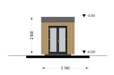 Domek ogrodowy drewniany EMMY (34 mm + elewacja), 2x2 m, 4 m² specification 2
