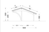 Wiata garażowa drewniana na 1 samochód CORA 3x5,9 m specification 4