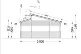 Garaż drewniany dwustanowiskowy TWIN DUO (44 mm), 6x6 m, 36 m² specification 3