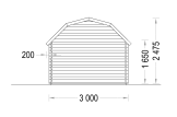 Domek ogrodowy drewniany ORLANDO (34 mm), 3x3 m, 9 m² specification 4