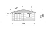 Domek ogrodowy drewniany CAMILA (34 mm), 6x6 m, 36 m² specification 2
