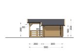 Domek ogrodowy drewniany ISLA (34 mm), 6x5 m, 18 m² - z tarasem 7 m² specification 5