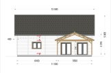 Dom drewniany letniskowy VERA (66 mm), 132 m² - z tarasem 13,5 m² specification 7
