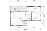Dom drewniany całoroczny ADELE S (44+44 mm, z izolacją), 60 m² specification 1