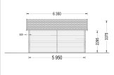 Garaż drewniany dwustanowiskowy TWIN DUO (44 mm), 6x6 m, 36 m² specification 4