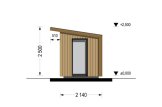 Domek ogrodowy drewniany EVELIN (34 mm + elewacja), 2x2 m, 4 m² specification 5
