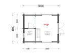 Domek letniskowy całoroczny AVIGNON F (44+44 mm, z izolacją PLUS), 20 m² - z antresolą 16 m² specification 1