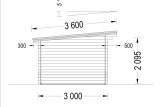 Domek ogrodowy drewniany DREUX F (44 mm), 4x3 m, 12 m² specification 5