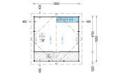 Dom drewniany letniskowy LIVINGTON (44 mm), 50 m² specification 2