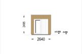 Sauna ogrodowa zewnętrzna DELLA (34 mm + elewacja), 4,6 x 2,6 m, 9,3 m², taras 3,6 m² specification 2